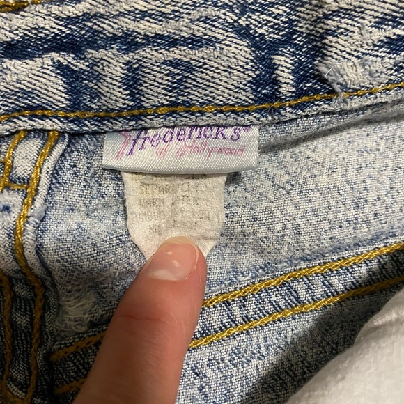 1980s Frederick's of Hollywood vintage acid wash cut out jeans - Picture 9 of 9